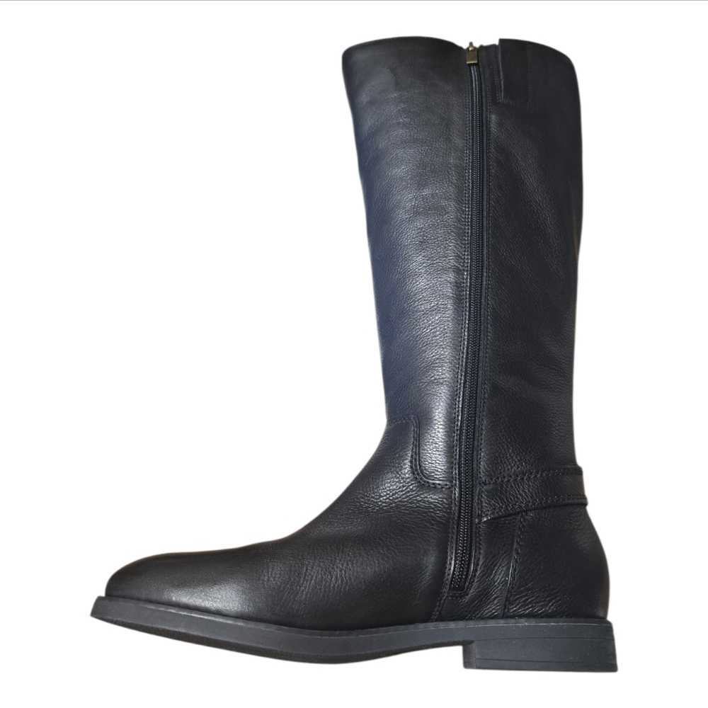 Vionic Rochelle Wide Calf Tall Leather Riding Boots - Picture 4 of 5
